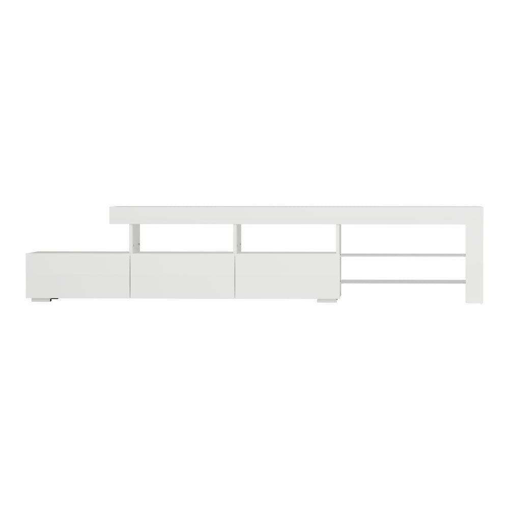 Mira LED TV Entertainment Unit – White – 215 cm