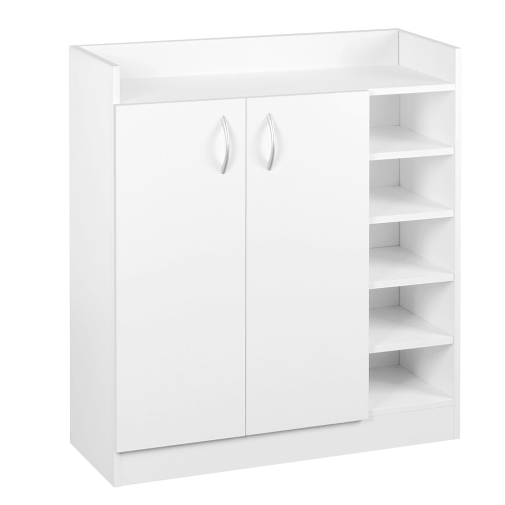 Clair Shoe Cabinet – White – 21 Pairs