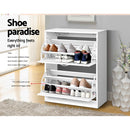 2 Door Shoe Cabinet - White