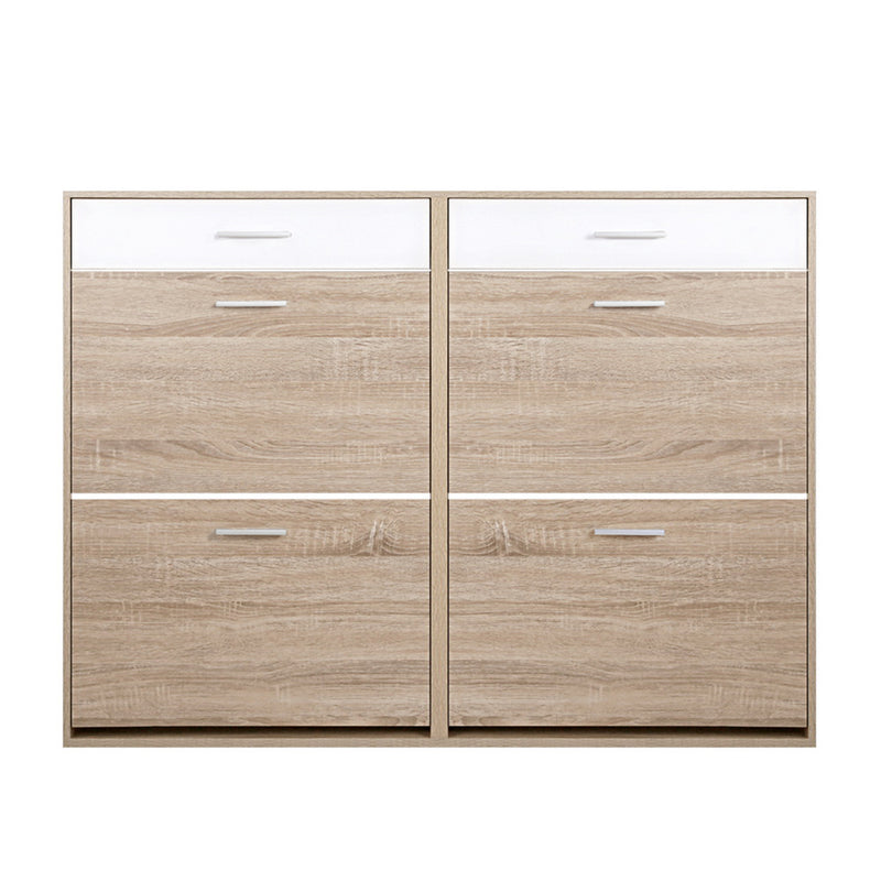 2 Tier Shoe Cabinet - Wood