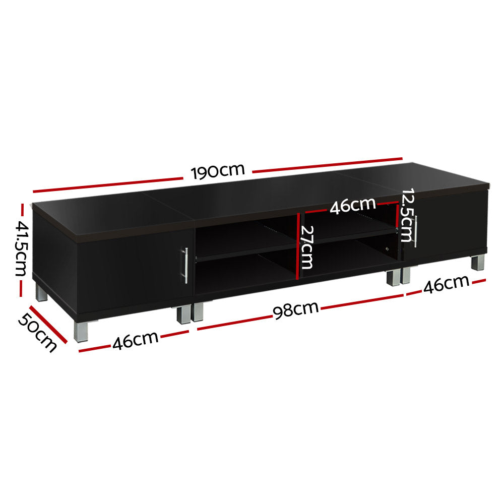 Zenith TV Entertainment Unit – Black – 190 cm