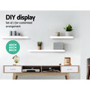 Floating Wall Shelf Set of 3 - White