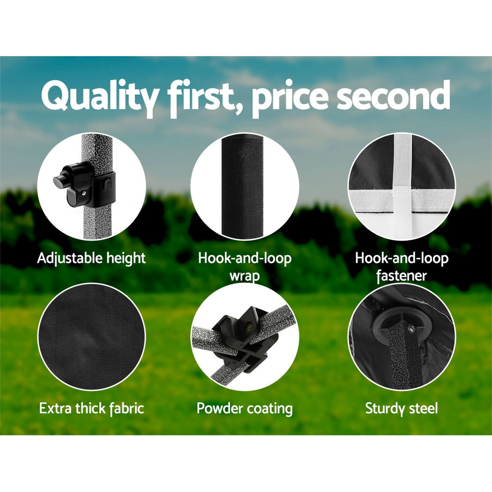 Kairo Pop Up Gazebo – Black – 3 x 3 m
