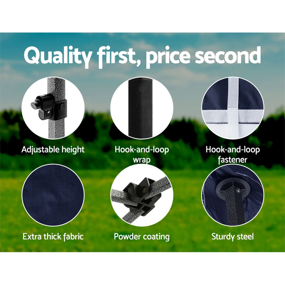 Kairo Pop Up Gazebo – Navy – 3 x 3 m