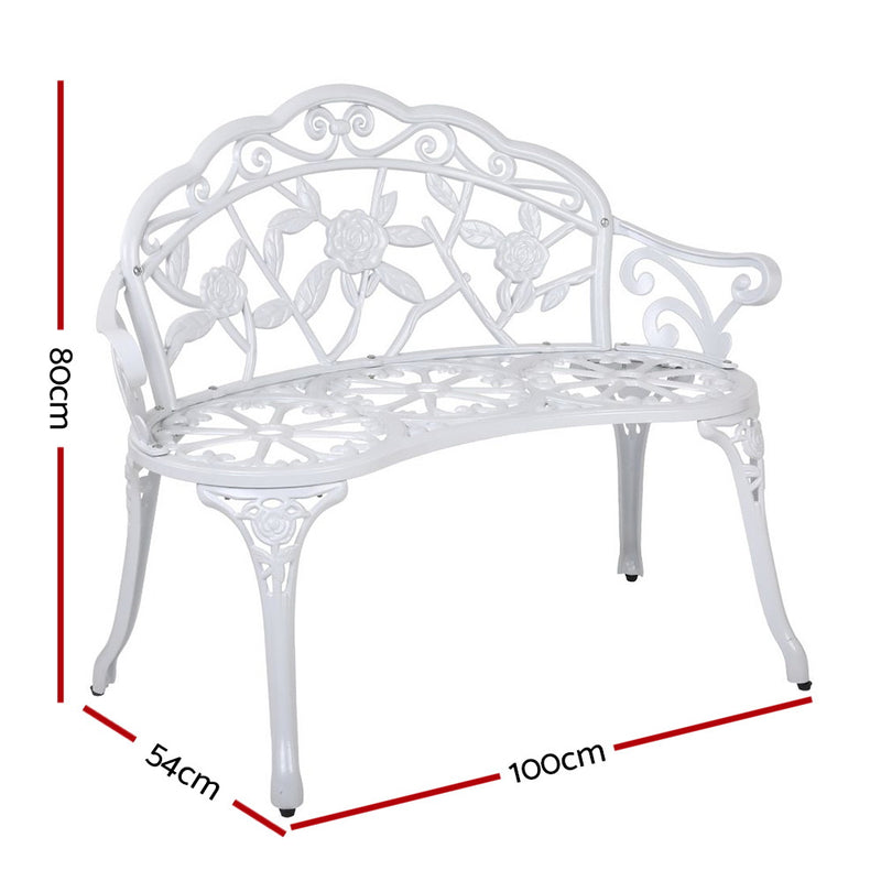 Vintage Cast Aluminium Patio Chair - White