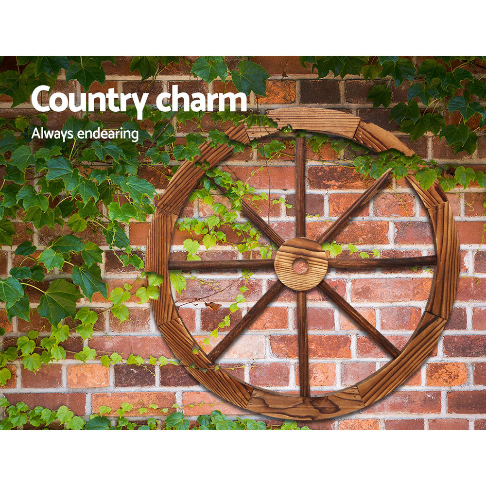 Heritage Wooden Wagon Wheel – Brown – 60 cm