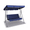 Gardeon Outdoor Swing Chair Garden Bench Furniture Canopy 3 Seater Navy