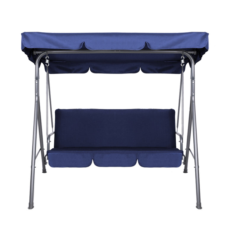 3 Seater Outdoor Swing Chair - Navy