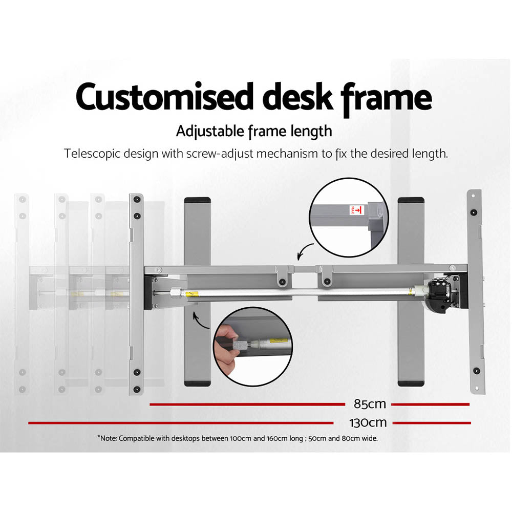 Veron Electric Sit Stand Desk – Black – 140 cm
