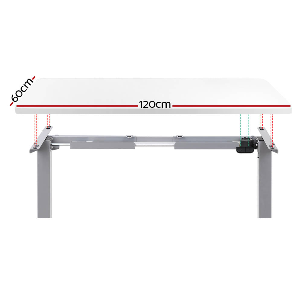 Marston Electric Sit Stand Desk – White – 120 cm