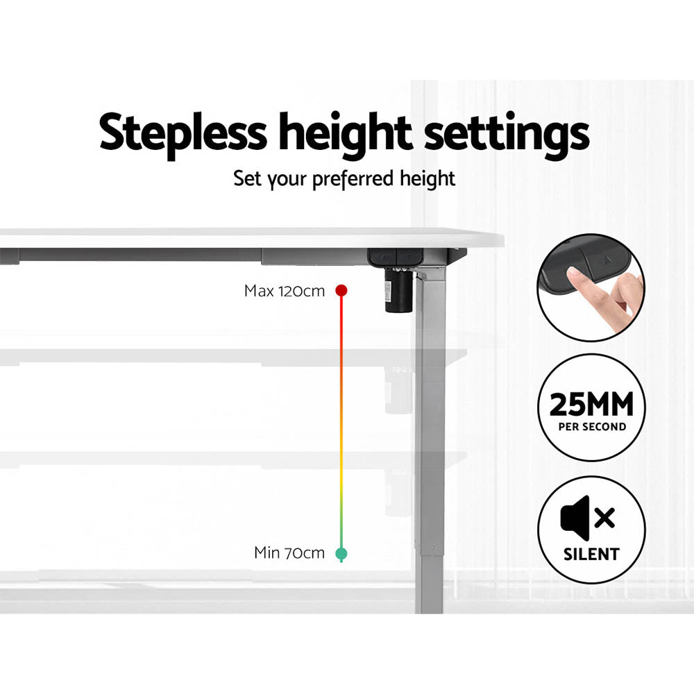 Marston Electric Sit Stand Desk – White – 120 cm