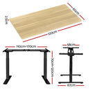 Motorised Standing Desk – Dual Motor, Oak Finish 120cm