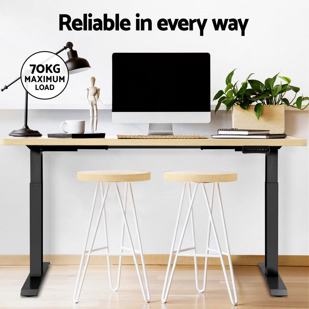 Hadron Electric Sit Stand Desk – Oak Finish – 120 cm