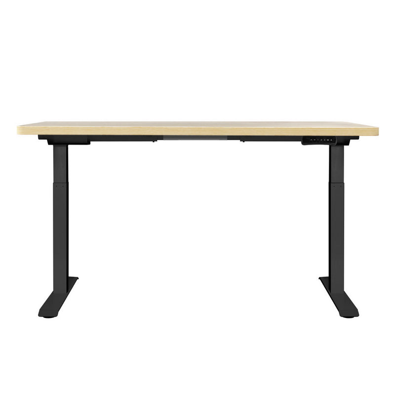 Motorised Standing Desk – Dual Motor, White Oak 140cm