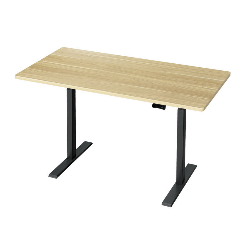 Motorised Standing Desk – Dual Motor, White Oak 140cm