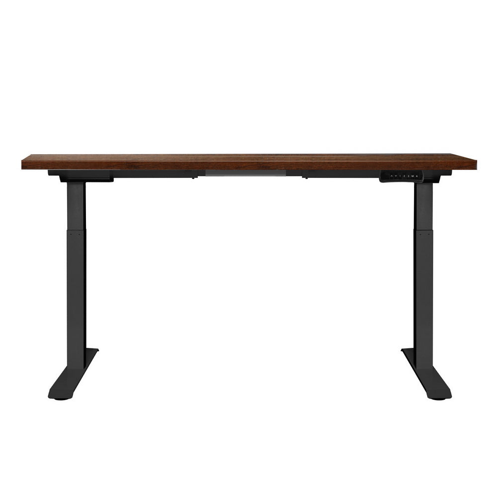 Alderon Electric Sit Stand Desk – Rustic Brown – 140 cm
