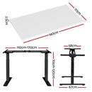 Motorised Standing Desk – Dual Motor, White 140cm
