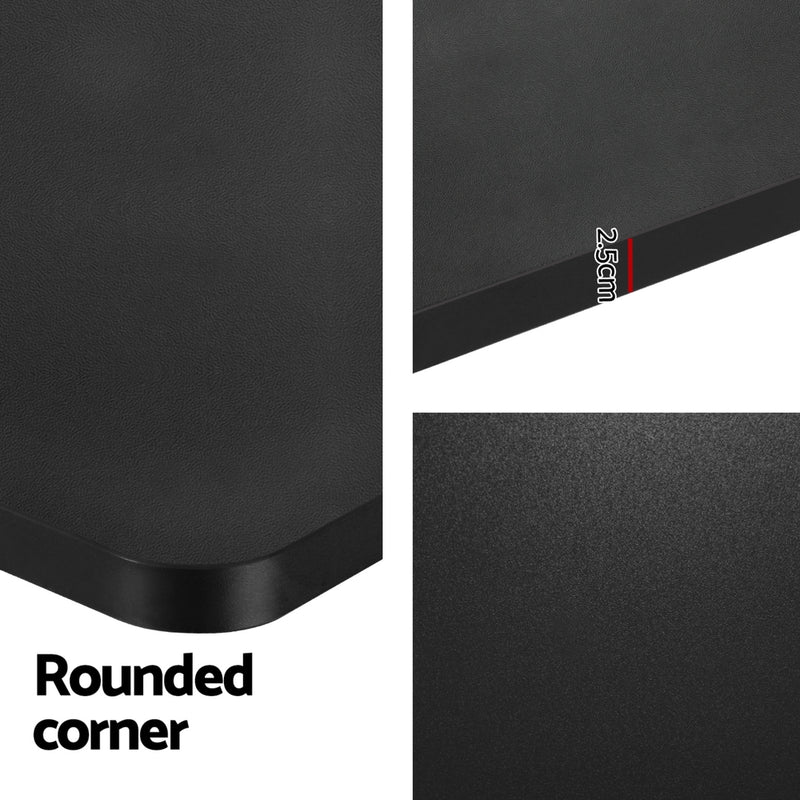 Motorised Standing Desk – Dual Motor, Black Finish 140cm