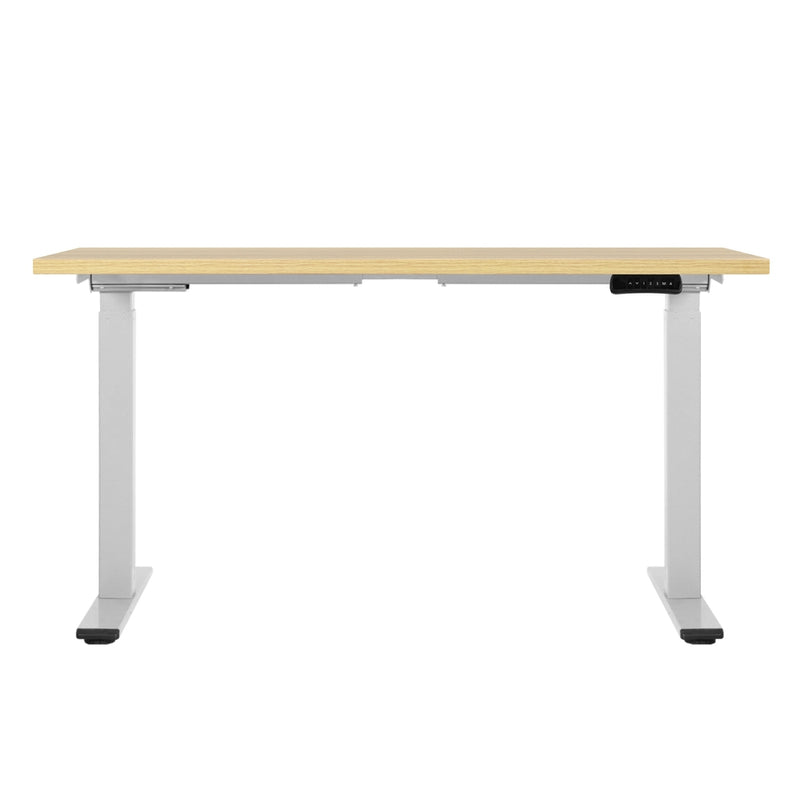 Motorised Standing Desk – Dual Motor, White Oak Look 120cm
