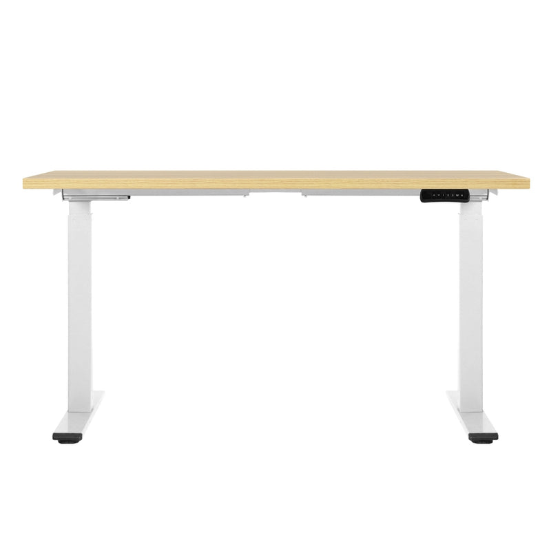 Motorised Standing Desk – Dual Motor, White Oak Finish 140cm