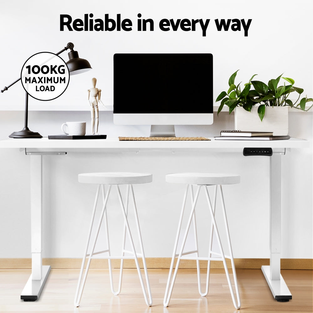 Hadron Electric Sit Stand Desk – Classic White – 120 cm