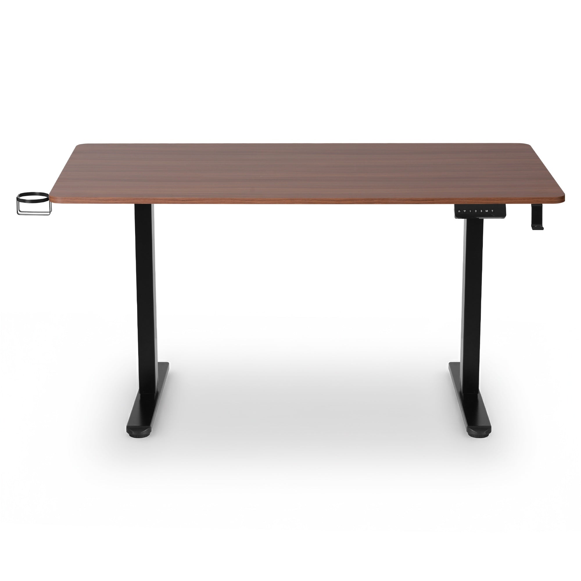 Kairo Dual Motor Electric Desk – Walnut – 140 cm
