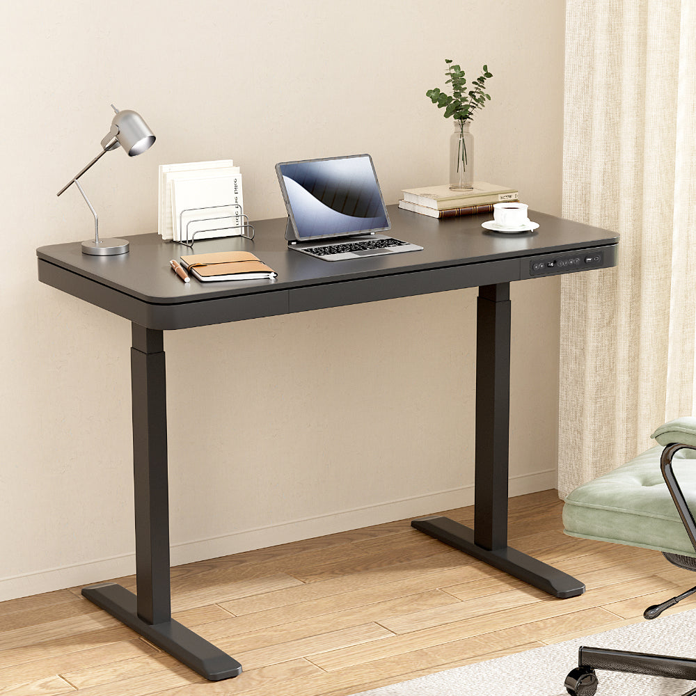 Halston Electric Sit Stand Desk – Black – 120 cm