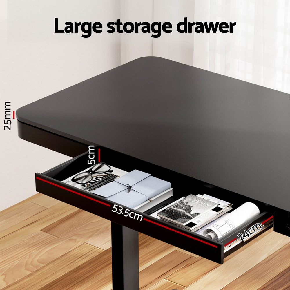 Halston Electric Sit Stand Desk – Black – 120 cm