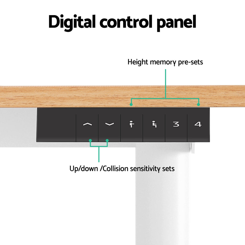 Nova Electric Standing Desk – White – 120cm