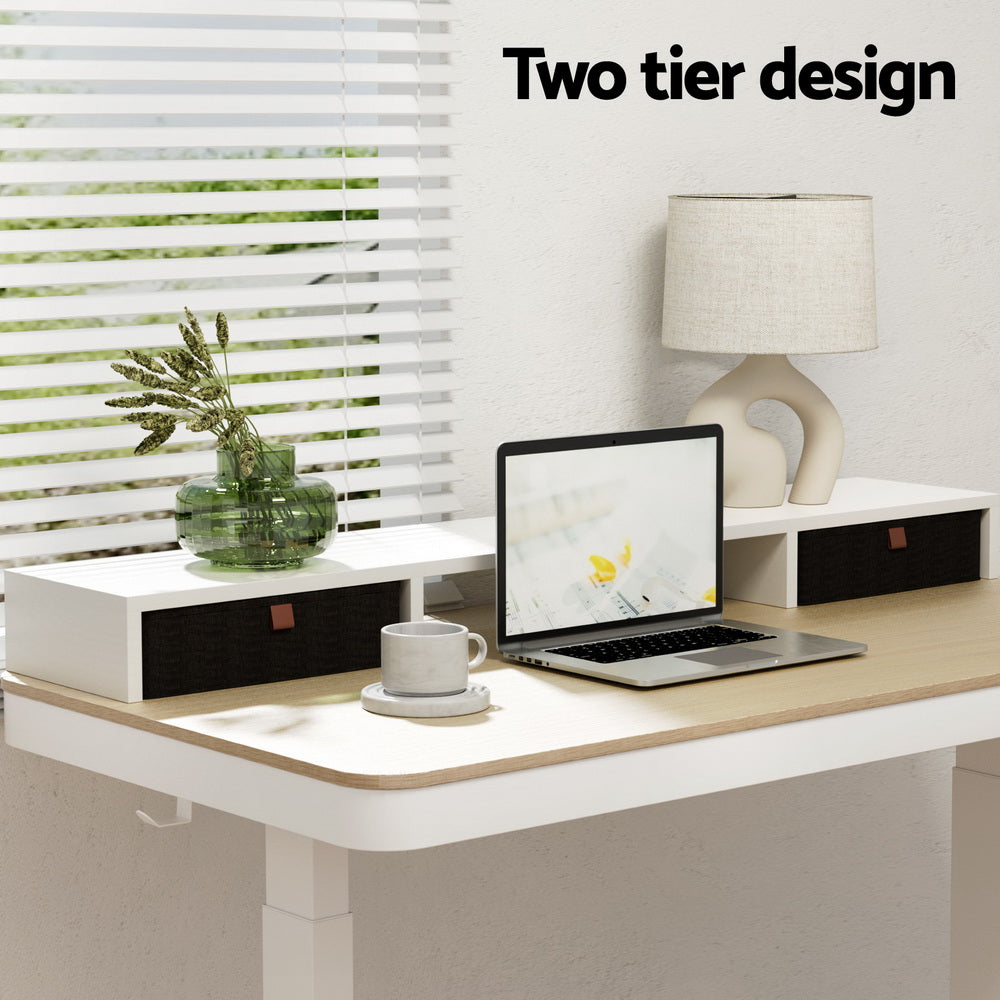 Kairos Desktop Storage Rack – White – 120 cm