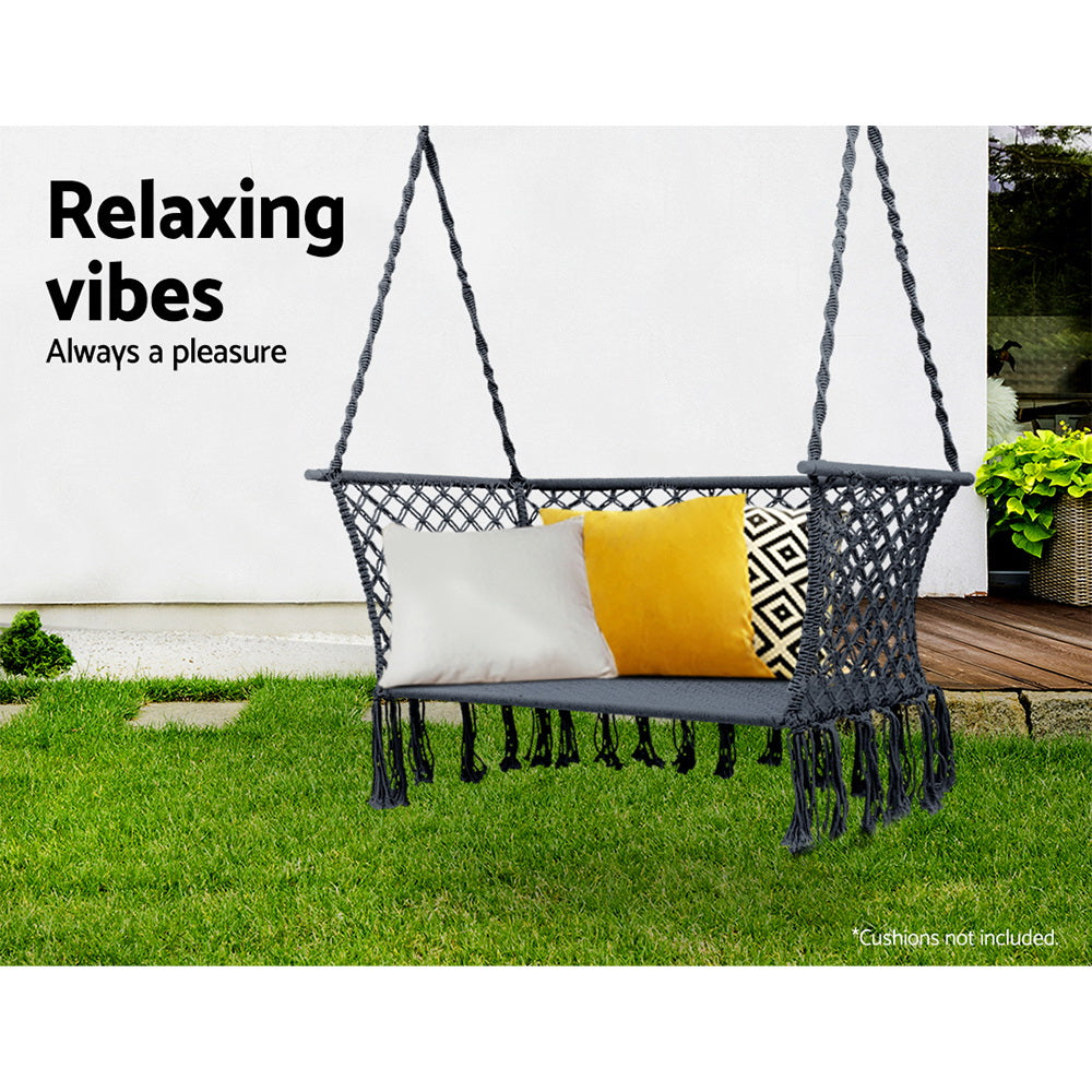 Meridian Outdoor Hammock Chair – Grey – 2 Person