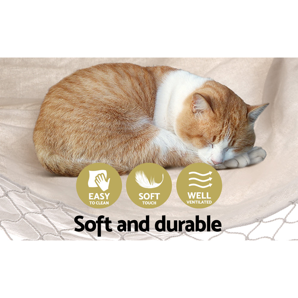 Crestwood Hanging Hammock Chair – Cream – Large