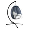 Outdoor Egg Canopy Swing Chair - Grey