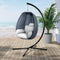 Outdoor Egg Canopy Swing Chair - Grey