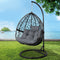Wicker Rattan Egg Swing Chair – Grey with Cushion & Stand