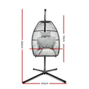 Outdoor Cushion Egg Swing Chair - Grey