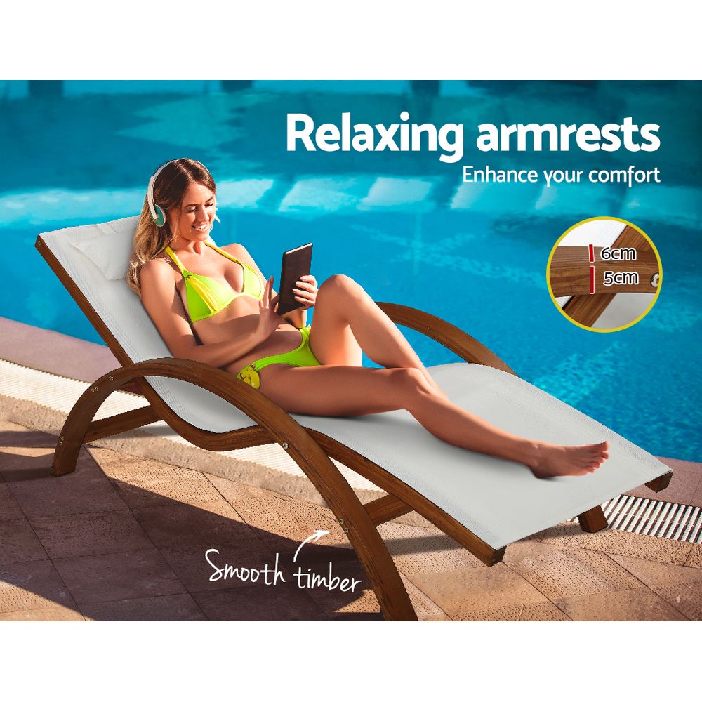 Solano Sun Lounge – Cream – Single
