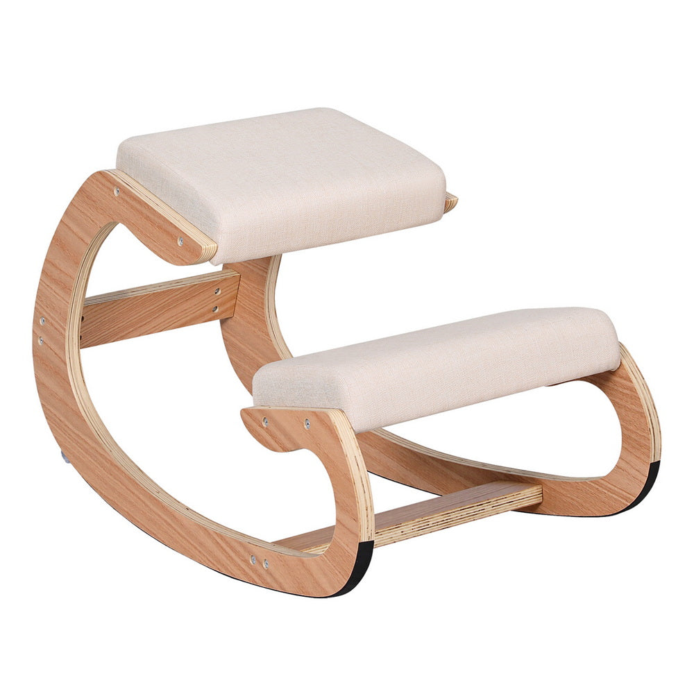 Kneeling Chair Ergonomic Posture Chair with Memory Foam Balance Stool for Home Office Gaming 120kg Weight Capacity Beige