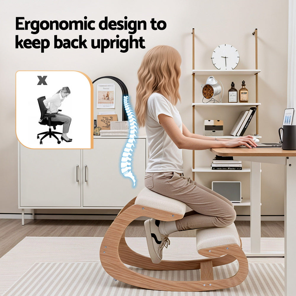 Kallon Kneeling Ergonomic Chair – Beige – Standard