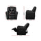 Kids Leather Recliner Chair - Black