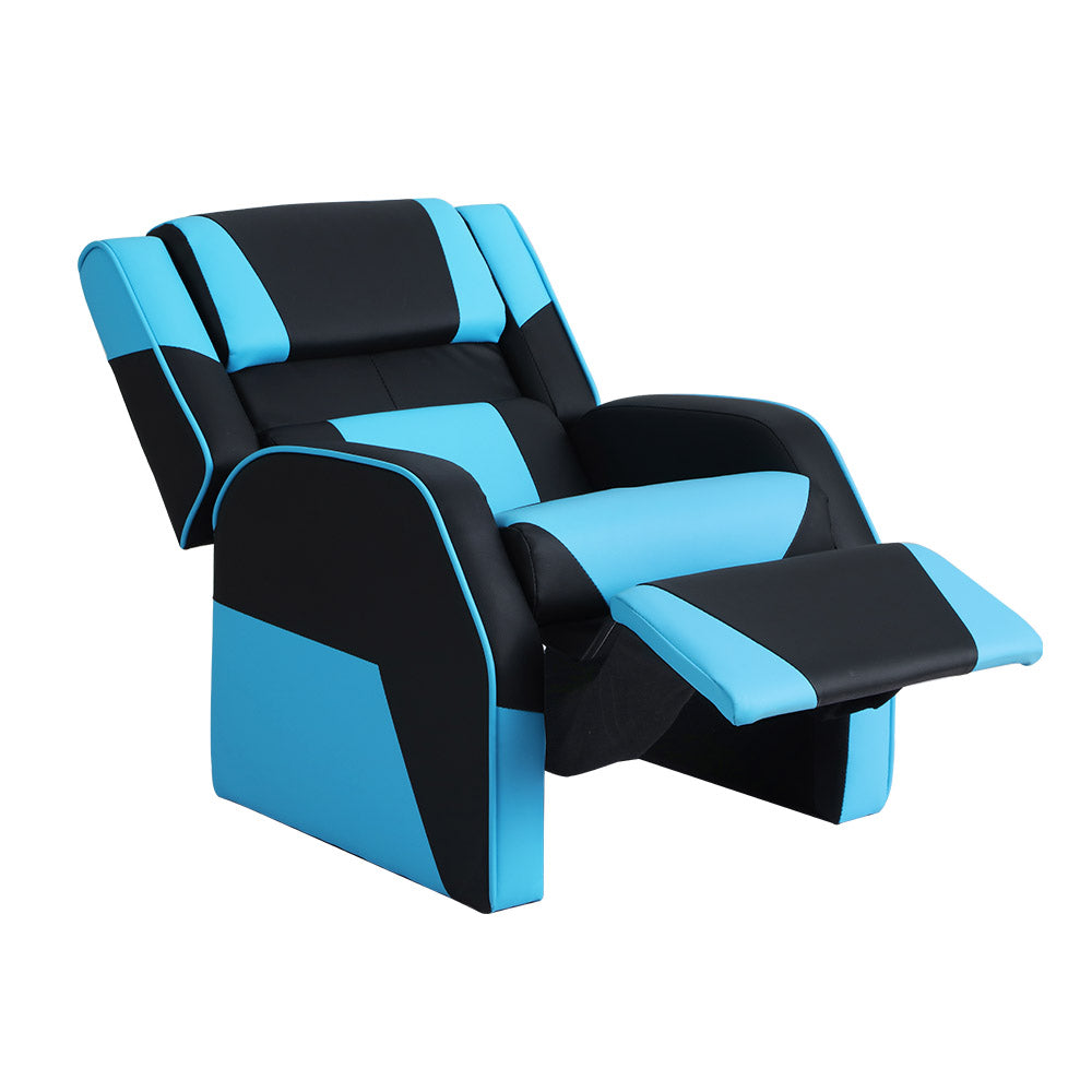 Kairo Kids Recliner Chair – Black & Blue – Single Seater