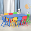Atlas 9PCS Kids Table and Chairs Set Children Study Desk Furniture Plastic 8 Chairs