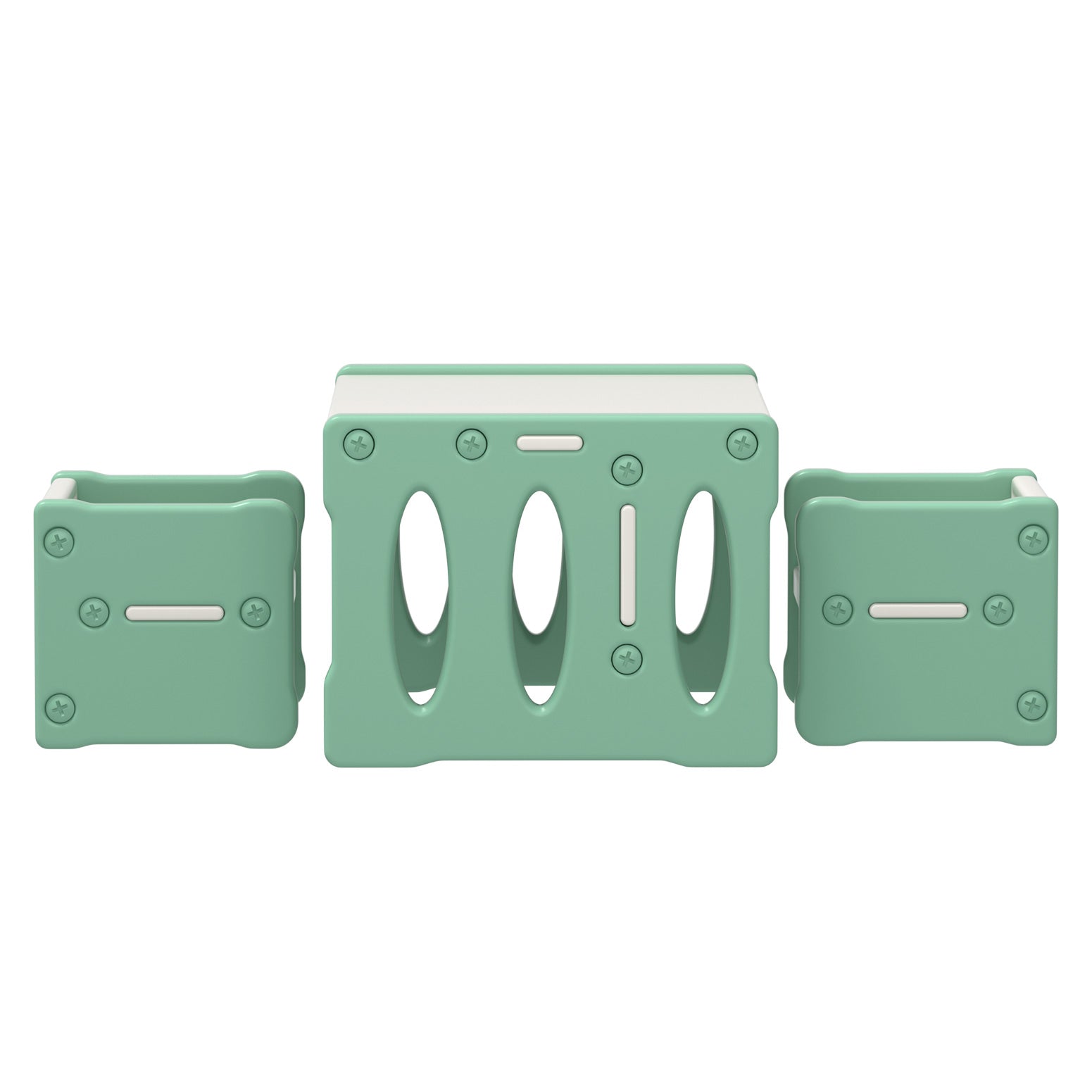 Cassian Kids Table & Chair Set – Green – Set of 3