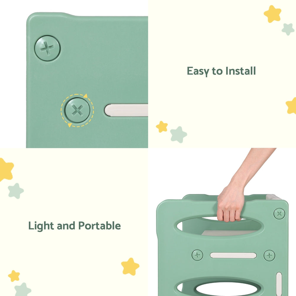 Cassian Kids Table & Chair Set – Green – Set of 3