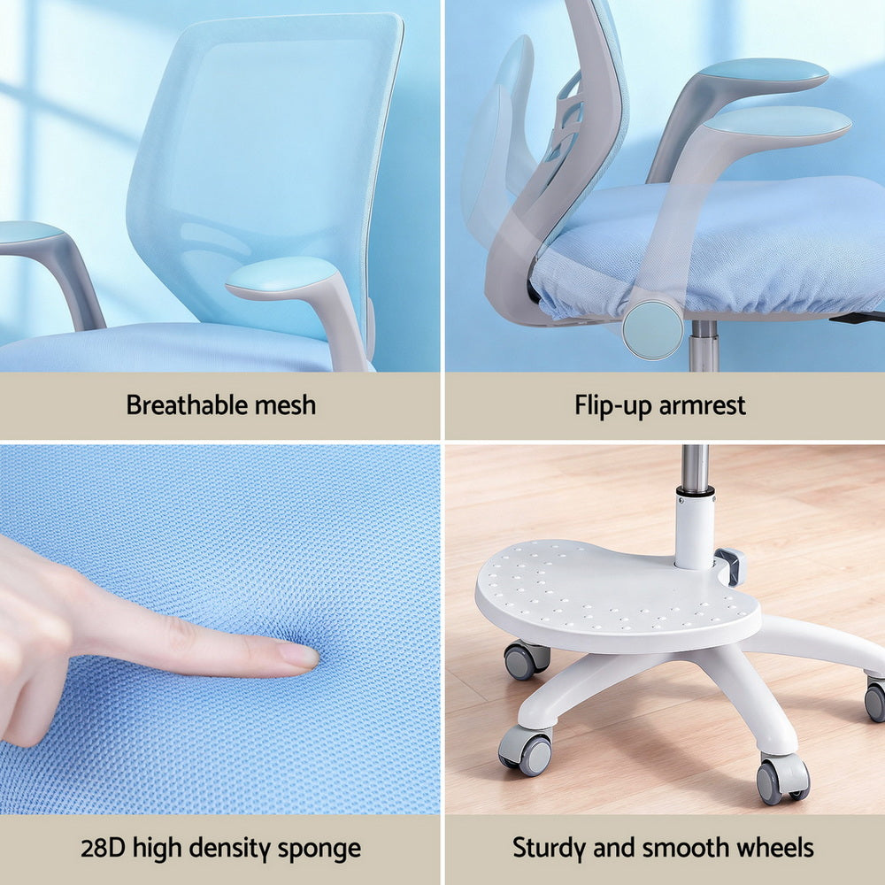 Brynn Kids Ergonomic Study Chair – Blue – Height Adjustable