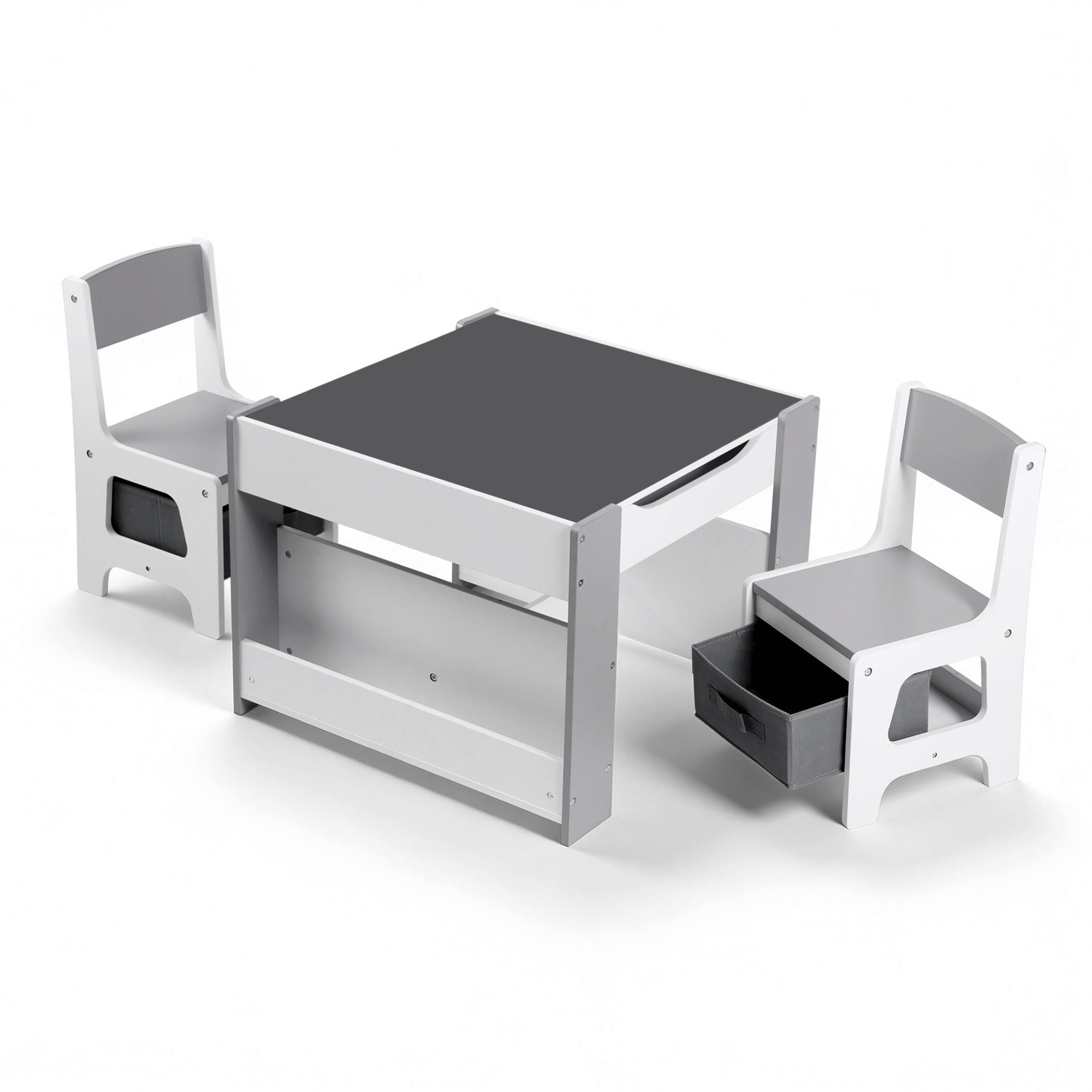 Brixton 4-in-1 Kids Learning Station – Grey – 3 Piece