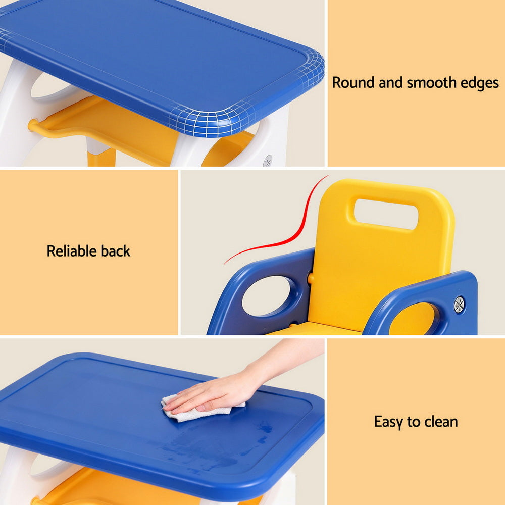 Kalen Kids Activity Table and Chair Set – Blue & Yellow – 2 Piece