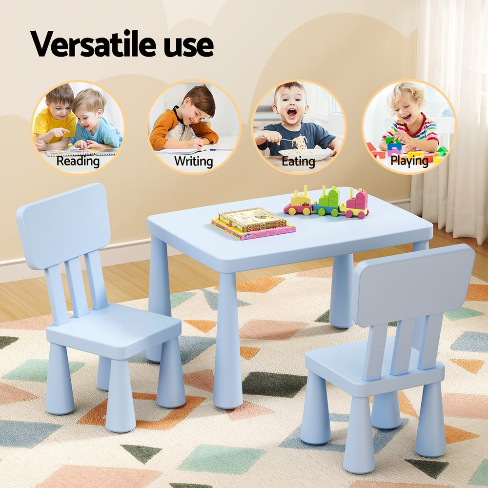 Linden Kids Table & Chairs Set – Blue – Set of 2 Chairs