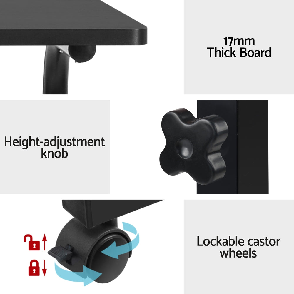 Luxora Mobile Laptop Desk – Black – 60 cm
