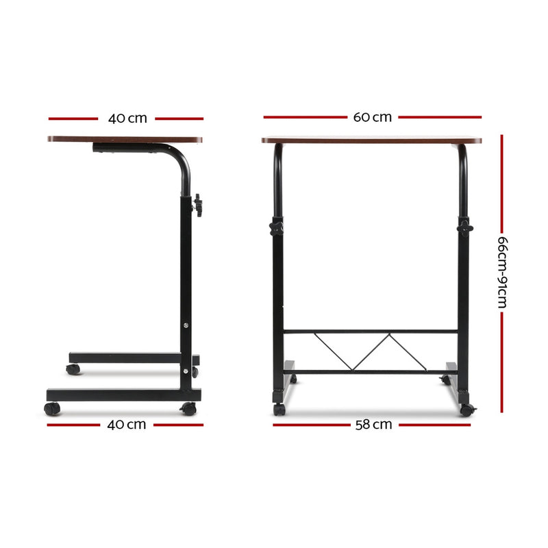 Adjustable Laptop Table - 60CM -Dark Wood